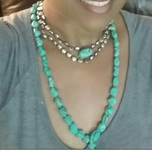 Lucky Brand Turquoise Necklace Tassel